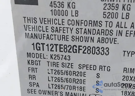 2016 GMC Sierra 2500Hd Slt из США, поврежденный, VIN 1GT12TE82GF280333